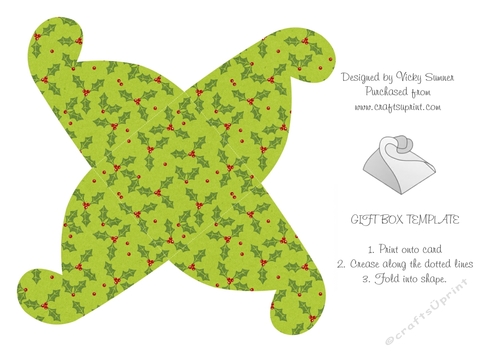 Twisted Gift Box Holly