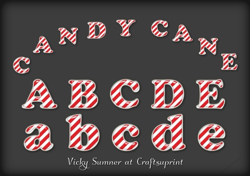 Candy Cane Alphabet