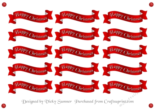 Red and Silver Christmas Banner