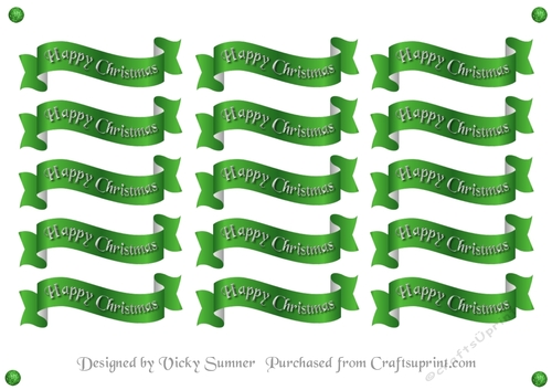 Green and Silver Christmas Banner