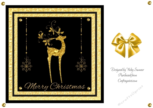 Black and Gold Reindeer