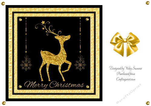 Black and Gold Male Reindeer