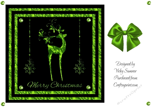 Black and Green Reindeer