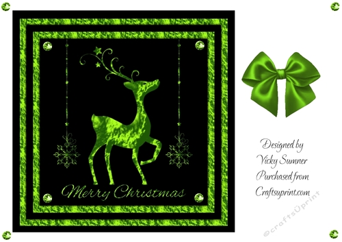 Black and Green Male Reindeer