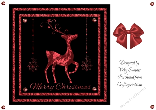 Black and Red Male Reindeer