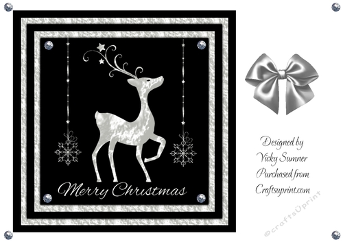 Black and Silver Male Reindeer