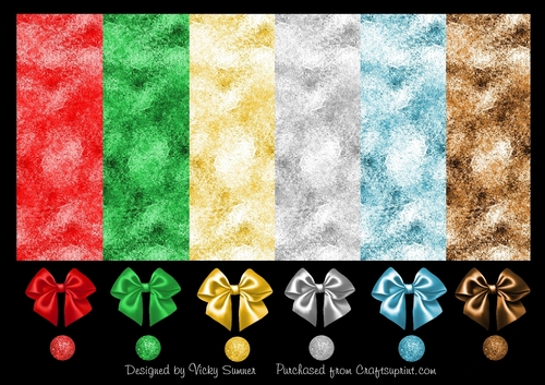 Christmas Shimmer Papers and Embelishments