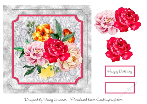 Bright Shabby Roses