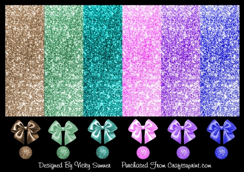 Bright Glitter and Embelishments