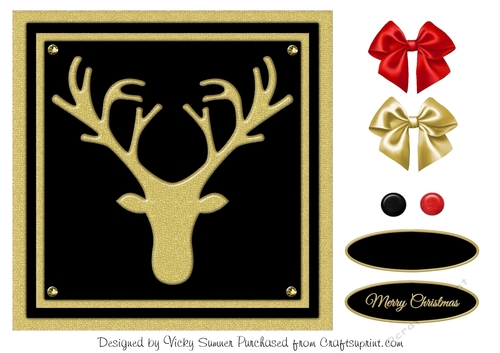 Black and Gold Reindeer 