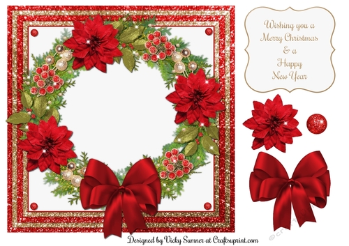 Poinsettia Wreath