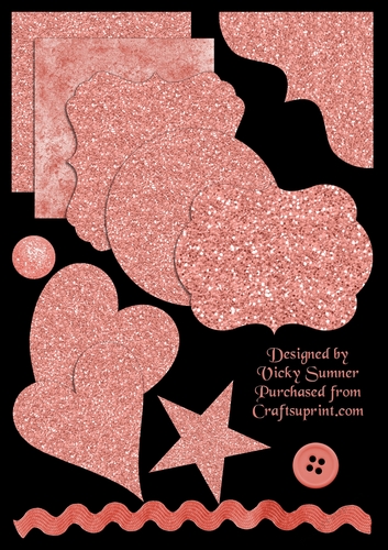 Blush Glitter and Emelishments