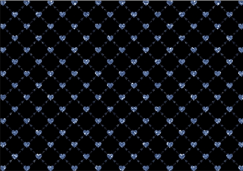 Blue & Black Glitter Hearts and Arrows Backing Paper
