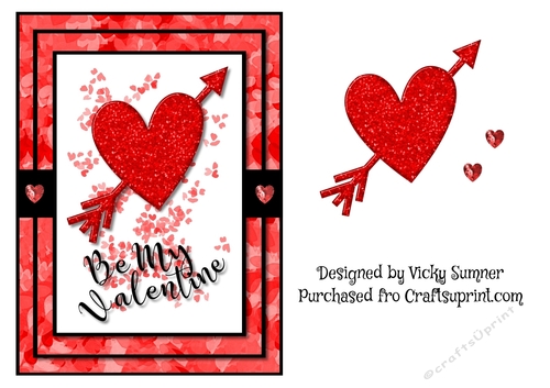 Glitter Glue Heart Be My Valentine