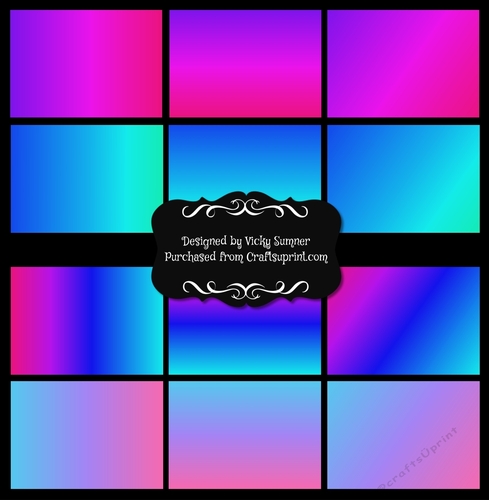 Ombre set of 12 A4 Papers