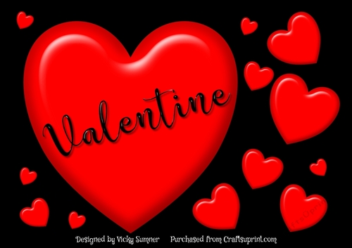  Red Valentine Hearts