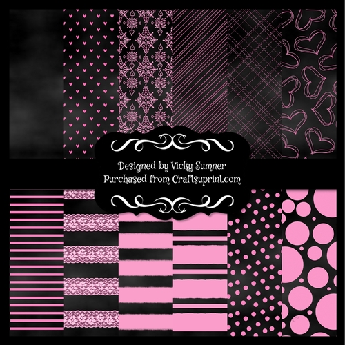 Distressed Black A4 Backing Paper Set of 12