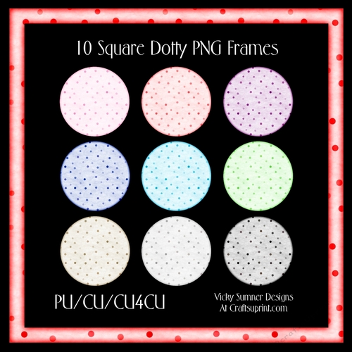 Dotty Square Frame Set of 10