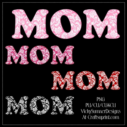 Floral MOM Set of 4