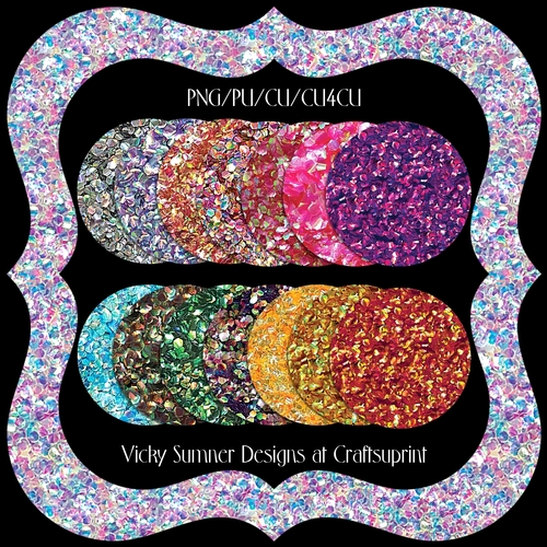 Mermaid Scales Fancy Chunky Frame set of 15