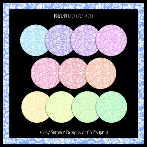 Pastel Floral Slim Square Frame set of 12