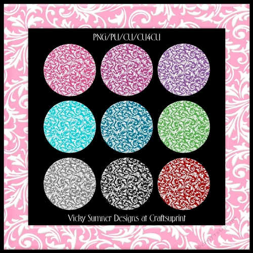 Floral Chunky Square Frame Set of 10