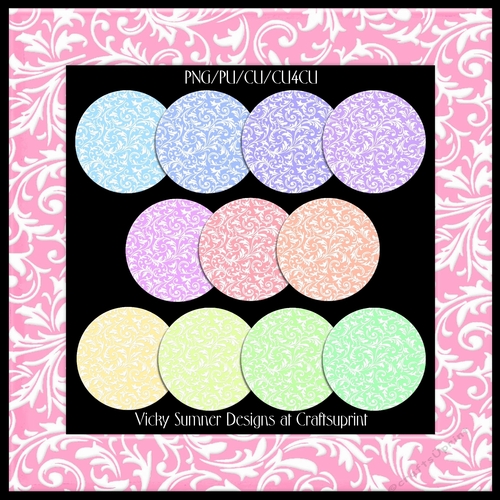 Pastel Floral Square Chunky Frame Set of 12