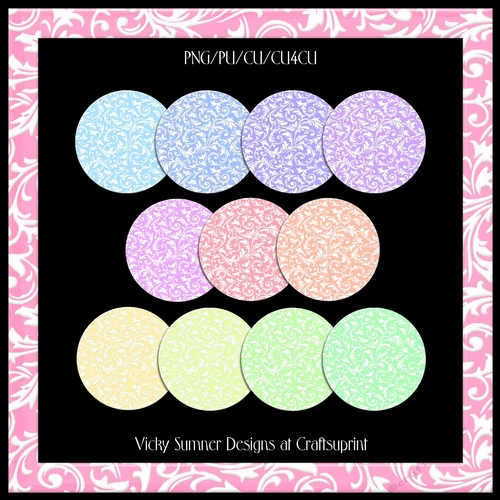 Pastel Floral Slim Square Frame Set of 12