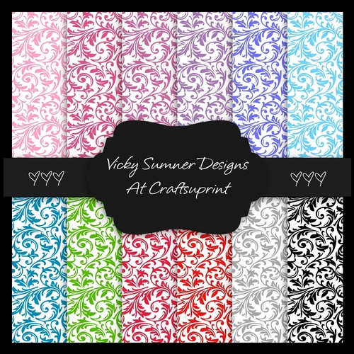 Swirls A4 Paper Set of 12
