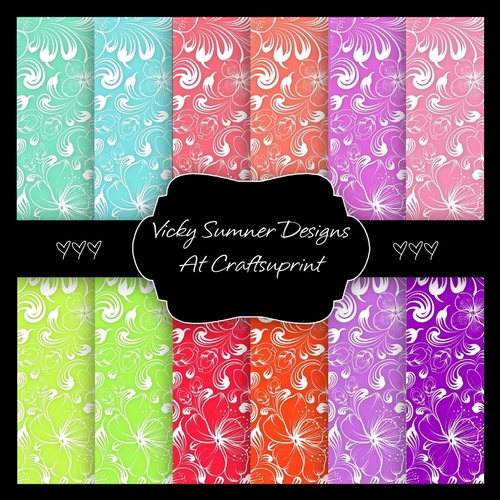 Summer Floral A4 Paper Set of 12 + 1 Bonus Paper