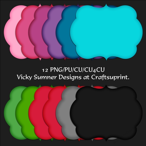 Fancy Shaped Mat/Topper 1 set of 12