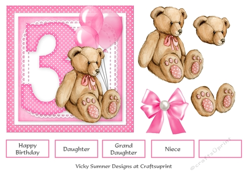 3rd Birthday Teddy Bear