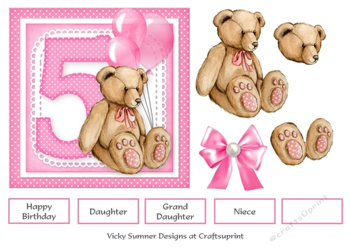 5th Birthday Teddy Bear