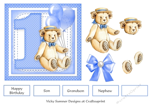 1st Birthday Teddy Bear