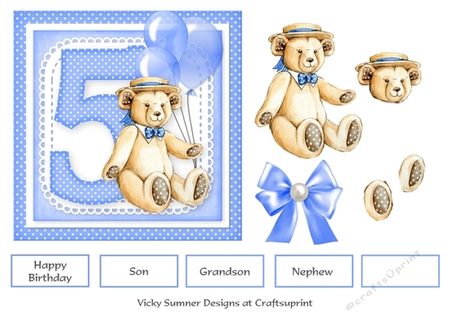 5th Birthday Teddy Bear