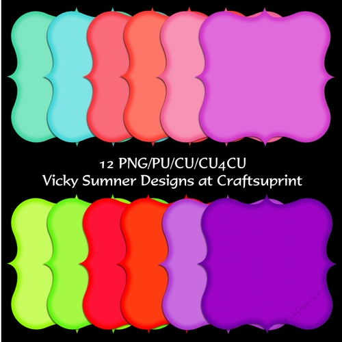 Fancy Shaped Summer Mat/Topper 2 set of 12