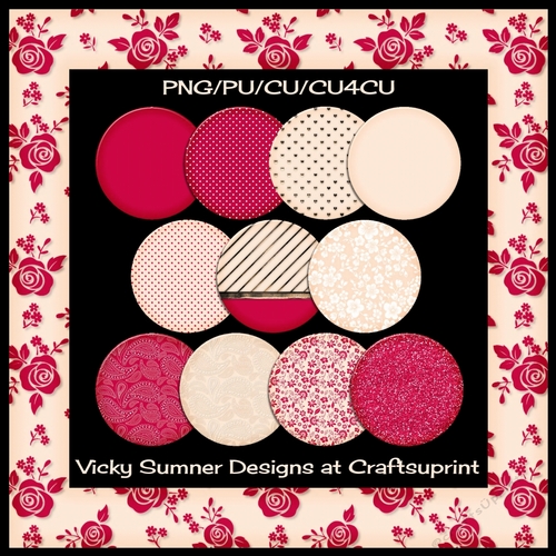 Raspberry Sorbet Chunky Frame set of 12