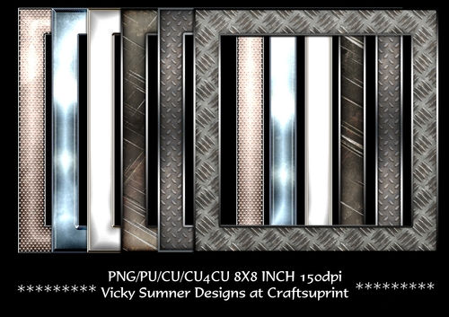 Metal Effect Frames set of 6