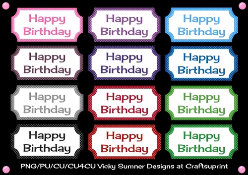 Polka Dot Happy Birthday Tag