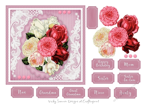 Vintage Flowers and Lace