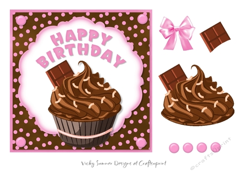 Happy Birthday Chocolate Cupckae