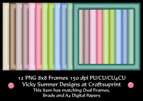 Natural Polka Dot 8 Square Frame