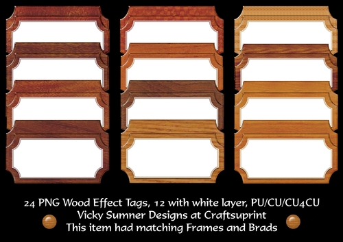 Wood Effect Tags