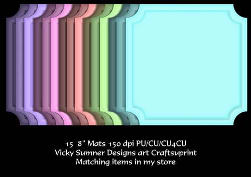 Calm Cut Out Corner Mats set of 15 Shades