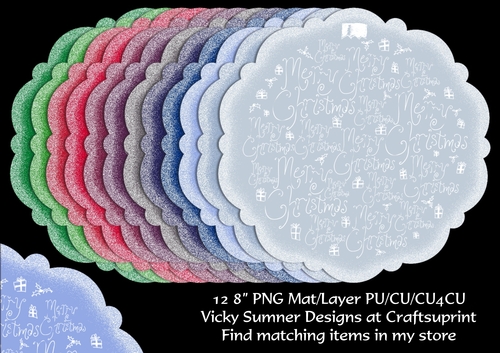 Frosted Edge Bauble Style Mat