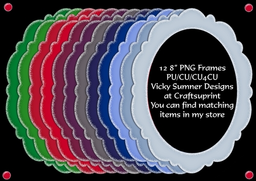Frosted Edge Fancy Oval Frame