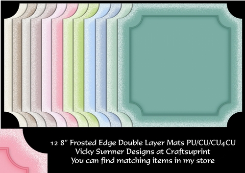 Natural Frosted Edge Cut Out Corner Double Layer Mat