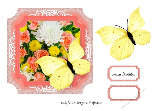 Peach and Lemon Butterfly