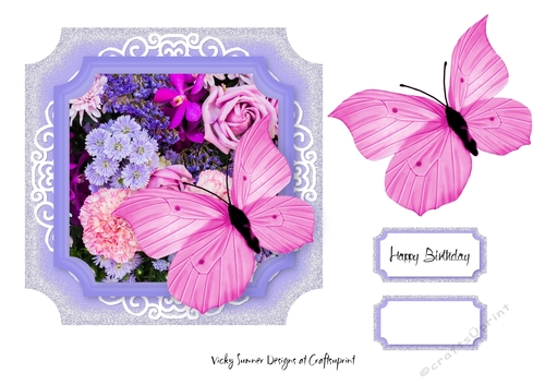 Pink and Lilac Butterfly