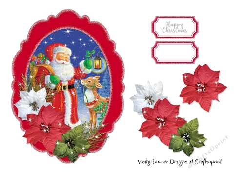 Christmas Scene Topper Red 3